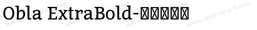Obla ExtraBold字体转换